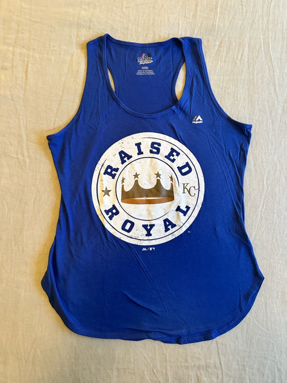 Kansas City Royals "Raised Royal" Blue Racerback Tank Top